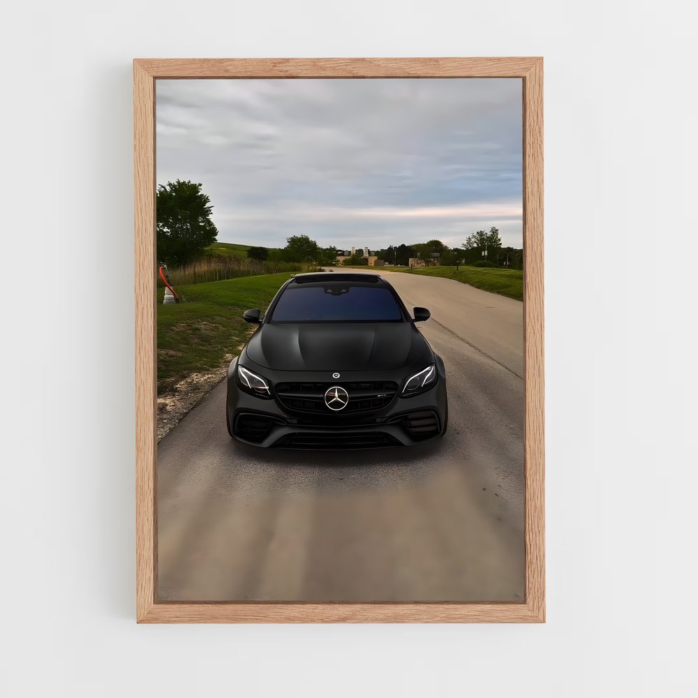 Poster Noir de Pouvoir – affiche Mercedes (vue 4)